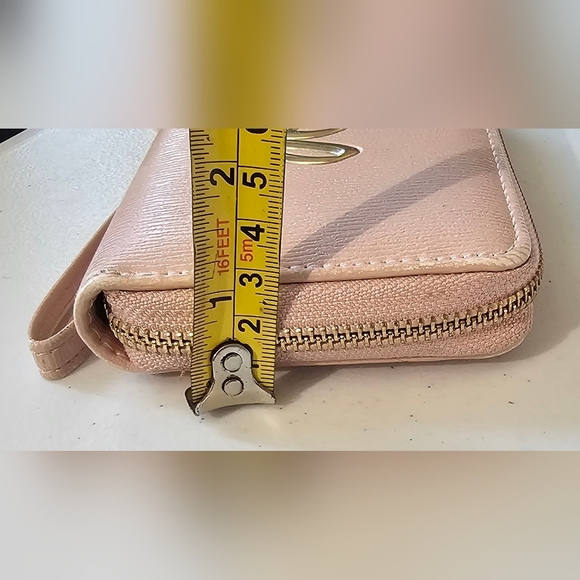 BEBE Gianna Dusty Rose Zip-Around Clutch Wallet - Picture 15 of 16